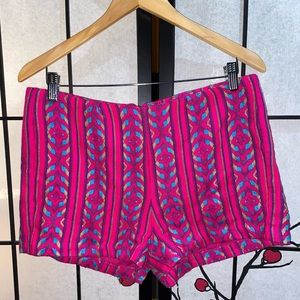 Multi color hi waist shorts